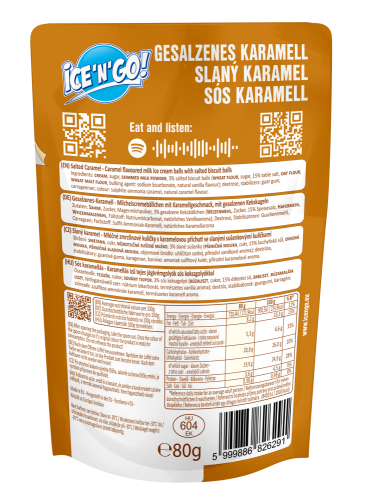 NOVINKA - Kuličková zmrzlina ICE'N'GO! Slaný karamel 80g
