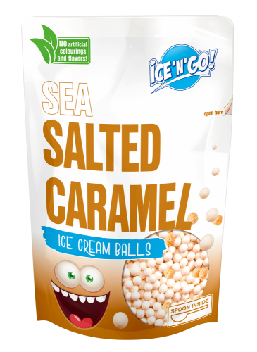 NOVINKA - Kuličková zmrzlina ICE'N'GO! Slaný karamel 80g