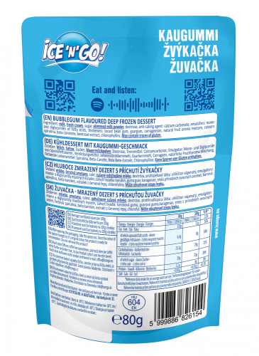 Kuličková zmrzlina ICE'N'GO! Žvýkačka 80 g