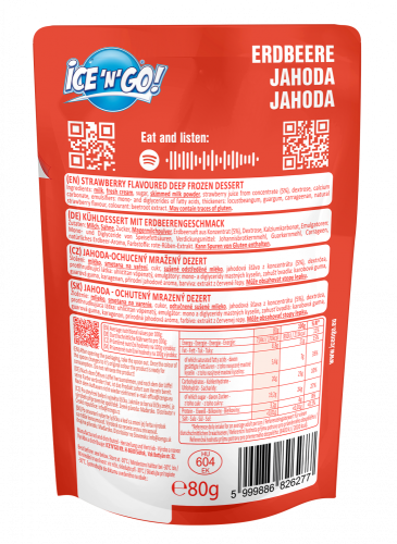 NOVINKA - Kuličková zmrzlina ICE'N'GO! Jahoda 80g
