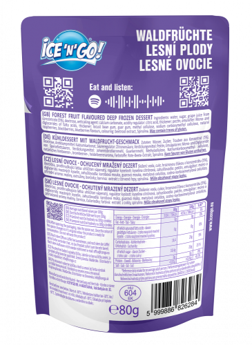 NOVINKA - Kuličková zmrzlina ICE'N'GO! Lesní ovoce 80g