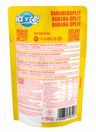 Kuličková zmrzlina ICE'N'GO! Banana split 80 g